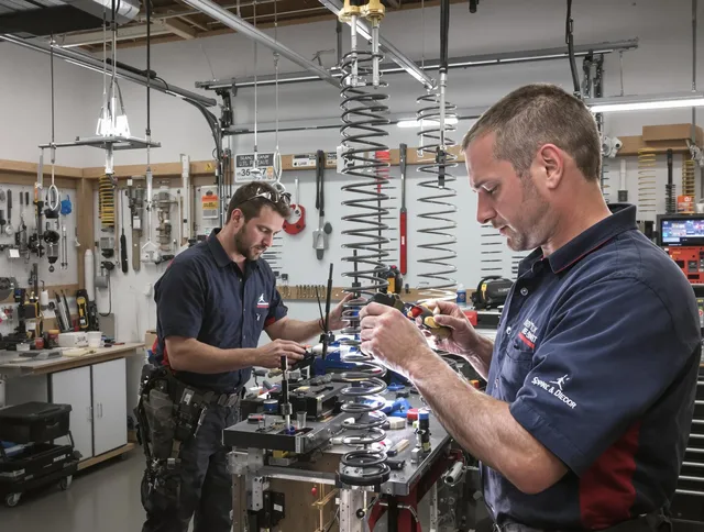 Garage door spring repair service by Westport Garage Door Repair in Westport